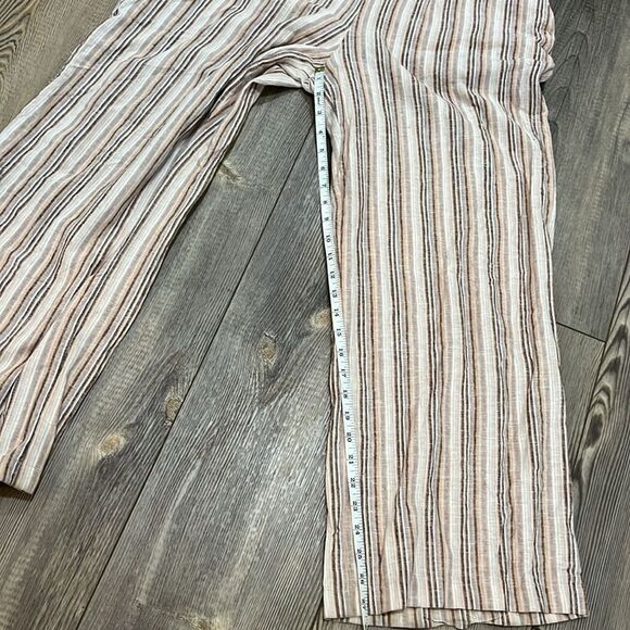 Indigo Rein Striped Jumpsuit - White and Brown - Picture 9 of 10